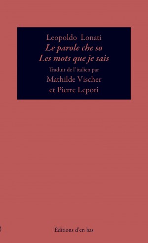 Couverture du livre 'La parole che so/Les mots que je sais'